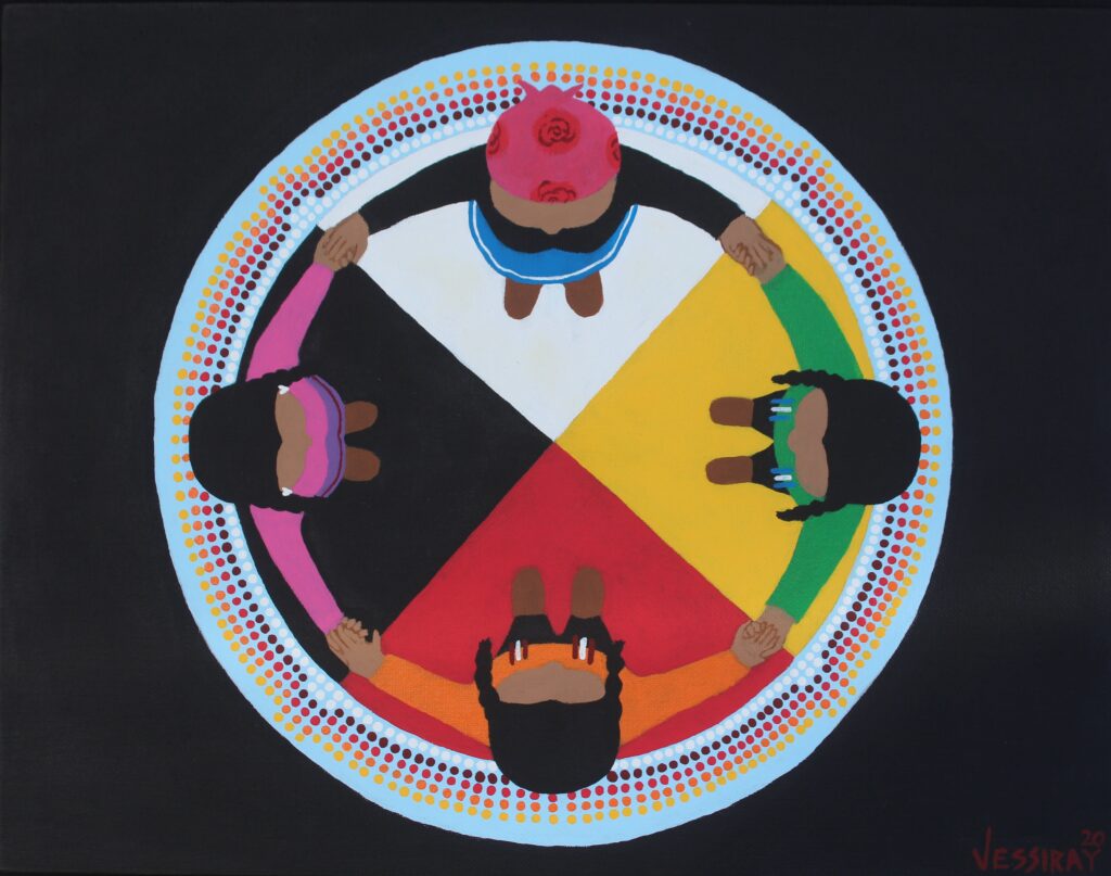 Children in a circle.