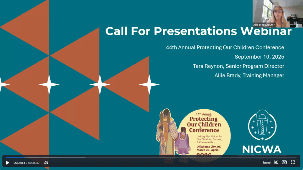Screen for a webinar